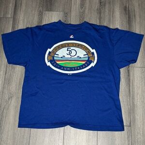 Majestic LA Dodgers Stadium 50th Anniversary T-shirt Size XXL MLB Los Angeles
